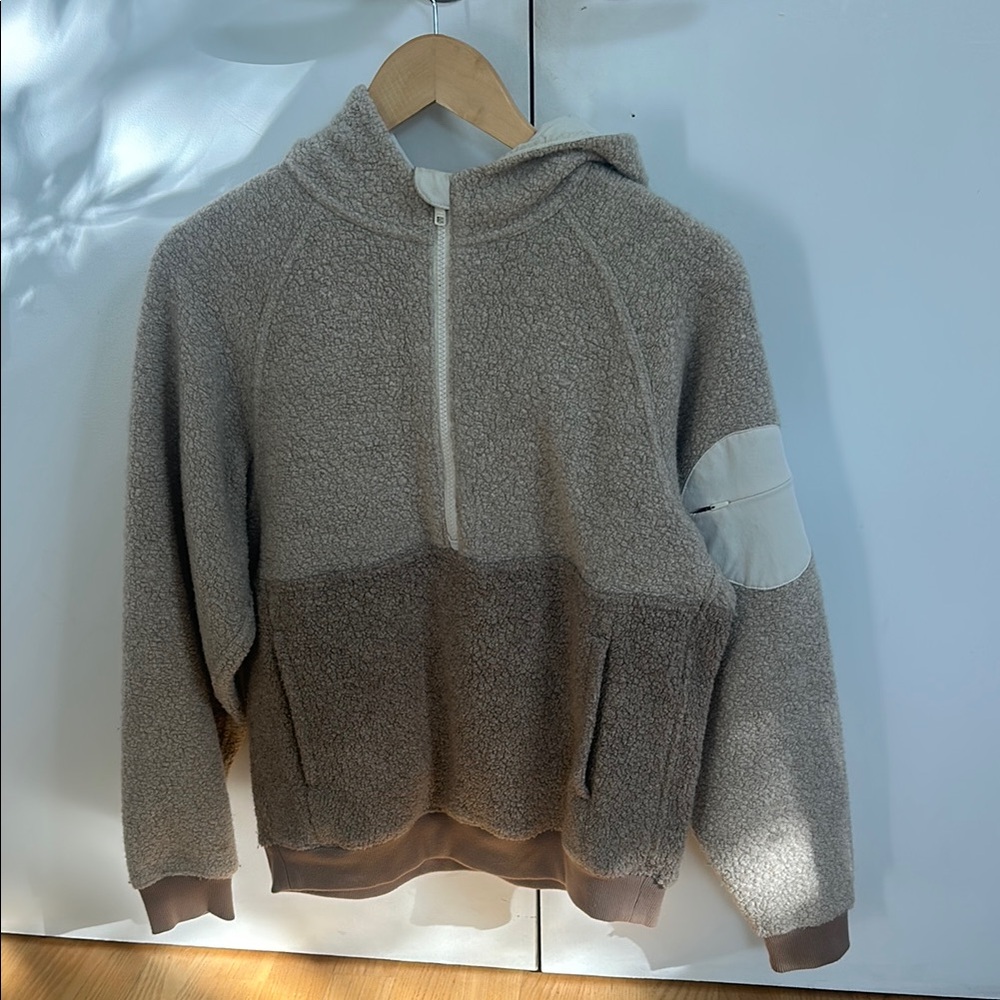 Outdoor Voices Beige Sherpa Sweater